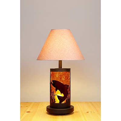 Cascade Desk Lamp - Trout Table Lamp Trout Metal Art