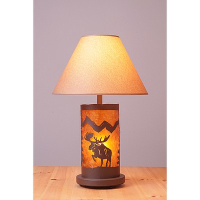 Cascade Table Lamp - Alaska Moose Table Lamp Moose Metal Art