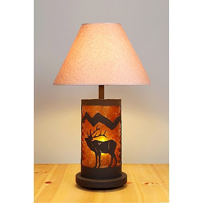 Cascade Table Lamp - Mountain Elk Table Lamp Elk Metal Art