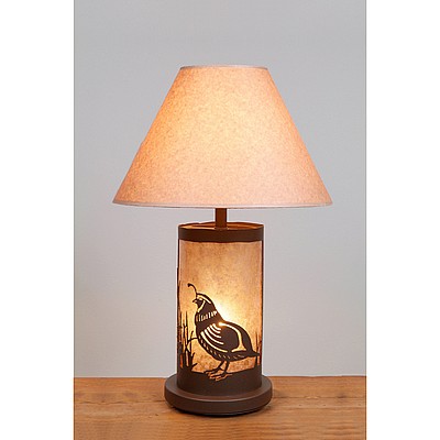 Cascade Table Lamp - Western Quail Table Lamp Quail Metal Art