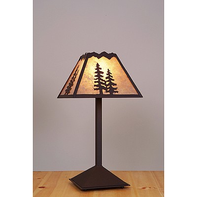 Rocky Mountain Desk Lamp - Spruce Tree Table Lamp Trees Metal Art