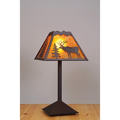 Rocky Mountain Desk Lamp - Valley Elk Table Lamp Elk Metal Art