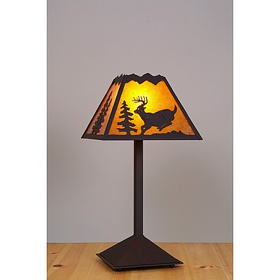 Rocky Mountain Desk Lamp - Mountain Deer Table Lamp Deer Metal Art