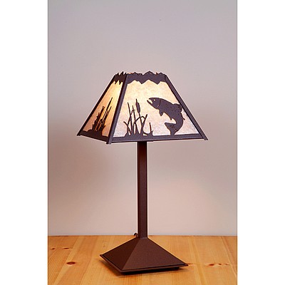 Rocky Mountain Desk Lamp - Trout Table Lamp Trout Metal Art