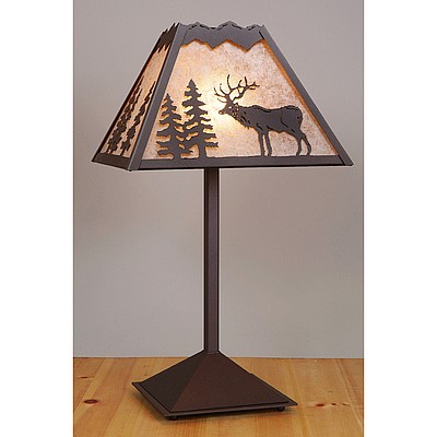 Rocky Mountain Table Lamp - Valley Elk Table Lamp Elk Metal Art