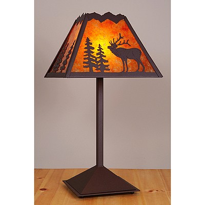 Rocky Mountain Table Lamp - Mountain Elk Table Lamp Elk Metal Art
