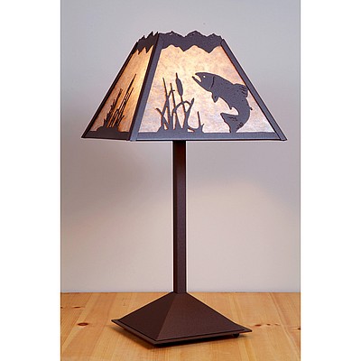 Rocky Mountain Table Lamp - Trout Table Lamp Trout Metal Art