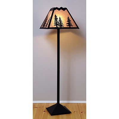 Rocky Mountain Floor Lamp - Spruce Tree Floor Lamp Trees Metal Art