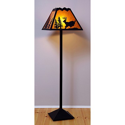 Rocky Mountain Floor Lamp - Mountain Deer Floor Lamp Deer Metal Art