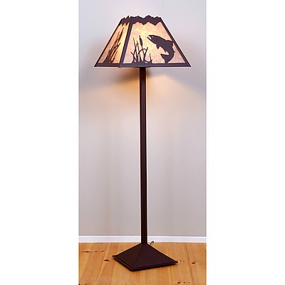 Rocky Mountain Floor Lamp - Trout Floor Lamp Trout Metal Art