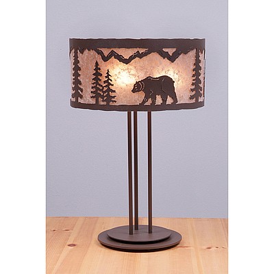 Kincaid Desk Lamp - Mountain Bear Table Lamp Bear Metal Art