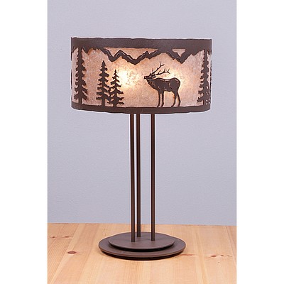 Kincaid Desk Lamp - Mountain Elk Table Lamp Elk Metal Art