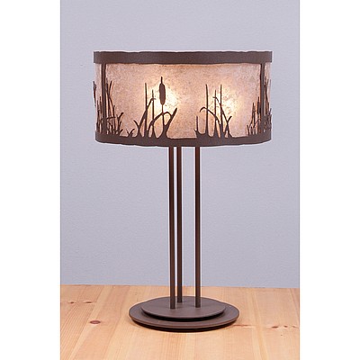 Kincaid Desk Lamp - Cattails Table Lamp Cattails Metal Art