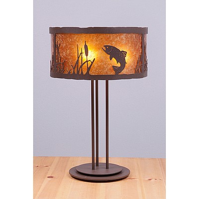 Kincaid Desk Lamp - Trout Table Lamp Trout Metal Art