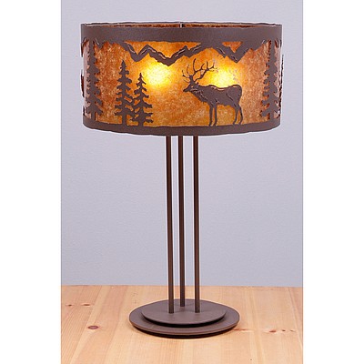 Kincaid Table Lamp - Valley Elk Table Lamp Elk Metal Art