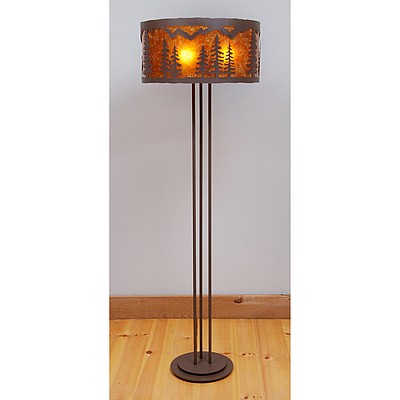 Kincaid Floor Lamp - Spruce Tree Floor Lamp Trees Metal Art