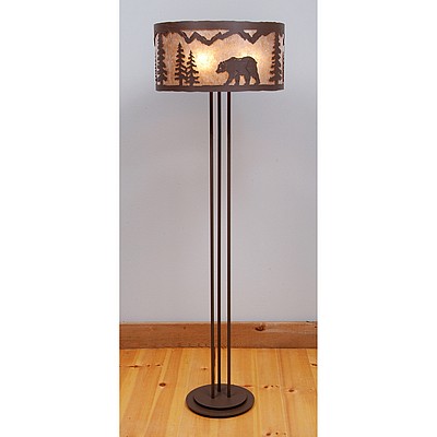 Kincaid Floor Lamp - Mountain Bear Floor Lamp Bear Metal Art