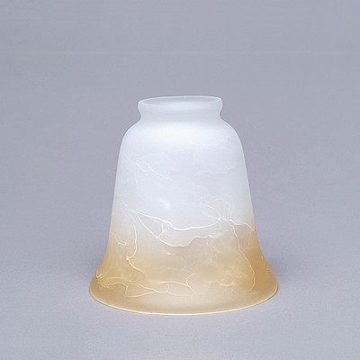 Bell Glass - Two Toned Amber Swirl