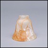 Marbled Amber Swirl Bell Glass