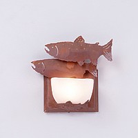 Halogen Single Sconce - Salmon