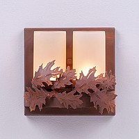 Wisley Double Sconce - Oak Leaf