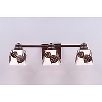 Woodland Triple Bath Vanity Light - Aspen Leaf
