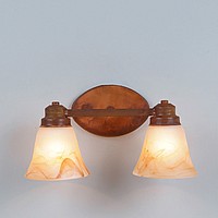Lakeshire Double Bath Vanity Light - Rustic Plain