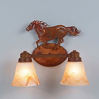 Lakeshire Double Bath Vanity Light - Horse