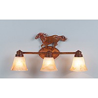 Lakeshire Triple Bath Vanity Light - Horse