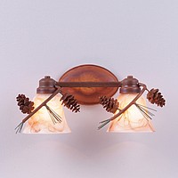 Sienna Double Bath Vanity Light - Pine Cone