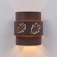 Northridge Sconce Small - Oak Cutout