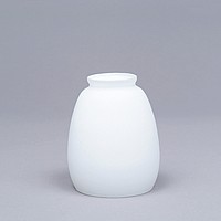 Bell Glass - Egg Shape Opal White
